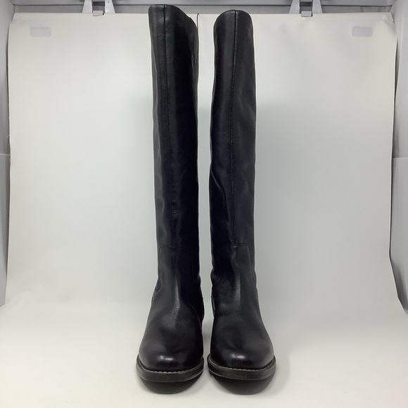 Franco Sarto Meyer Black Tall Riding Boots 7W NEW Leather - Picture 4 of 16